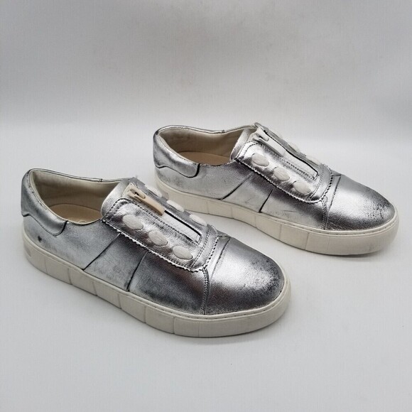 Sarto by Franco Sarto Issake Metallic Leather Platform Slip-On Sneakers 6 - Picture 4 of 9